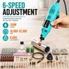 TUNGFULL 150W Electric Grinder Multi-Function Rotary Tool Kit 6 Speed 10000-32000RPM with Complete Accessories for DIY Projects