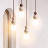 Yellow Travertine Pendant Light - Retro Cream Wabi-sabi Style for B&B, Restaurant, Bedroom, or Bedside.