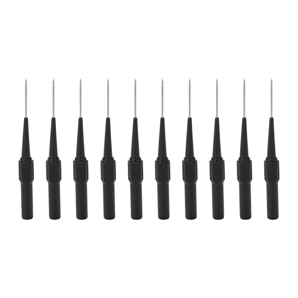 10Pcs 1mm Pen Point Puncture Free Wire Test Probe 4.0mm Jack Pin Seat Auto Parts Connector 26.010Black