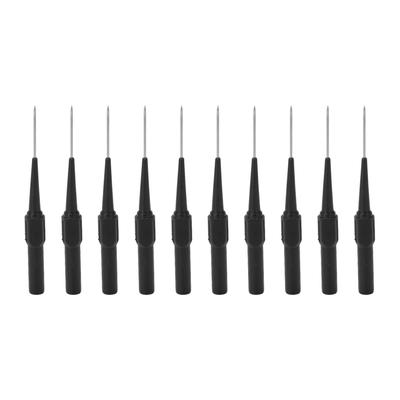 10Pcs 1mm Pen Point Puncture Free Wire Test Probe 4.0mm Jack Pin Seat Auto Parts Connector 26.010Black