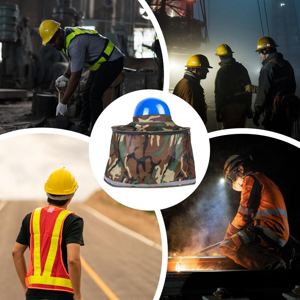 2pcs foldable Hard Hat Sun Shade Full Brim Neck Shield High Visibility Full Brim Mesh Sun Protection Reflective sunshade