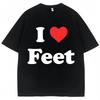 2026 Milf Unisex I Love Feet Funny Meme TShirts Unisex Unisex Humor Fashion T Shirts Soft Cotton ONeck Casual T Shirt Streetwear