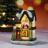 Resin Lighted Christmas House Ornament – Micro Retro Landscape Decoration