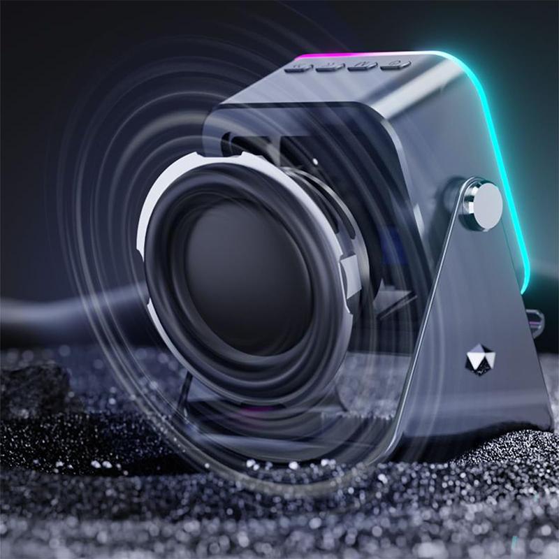 Auto-induction Wireless Induction Speaker Dual Mode RGB Ambient Light Bluetooth Speaker Portable Enhance Sound Quality