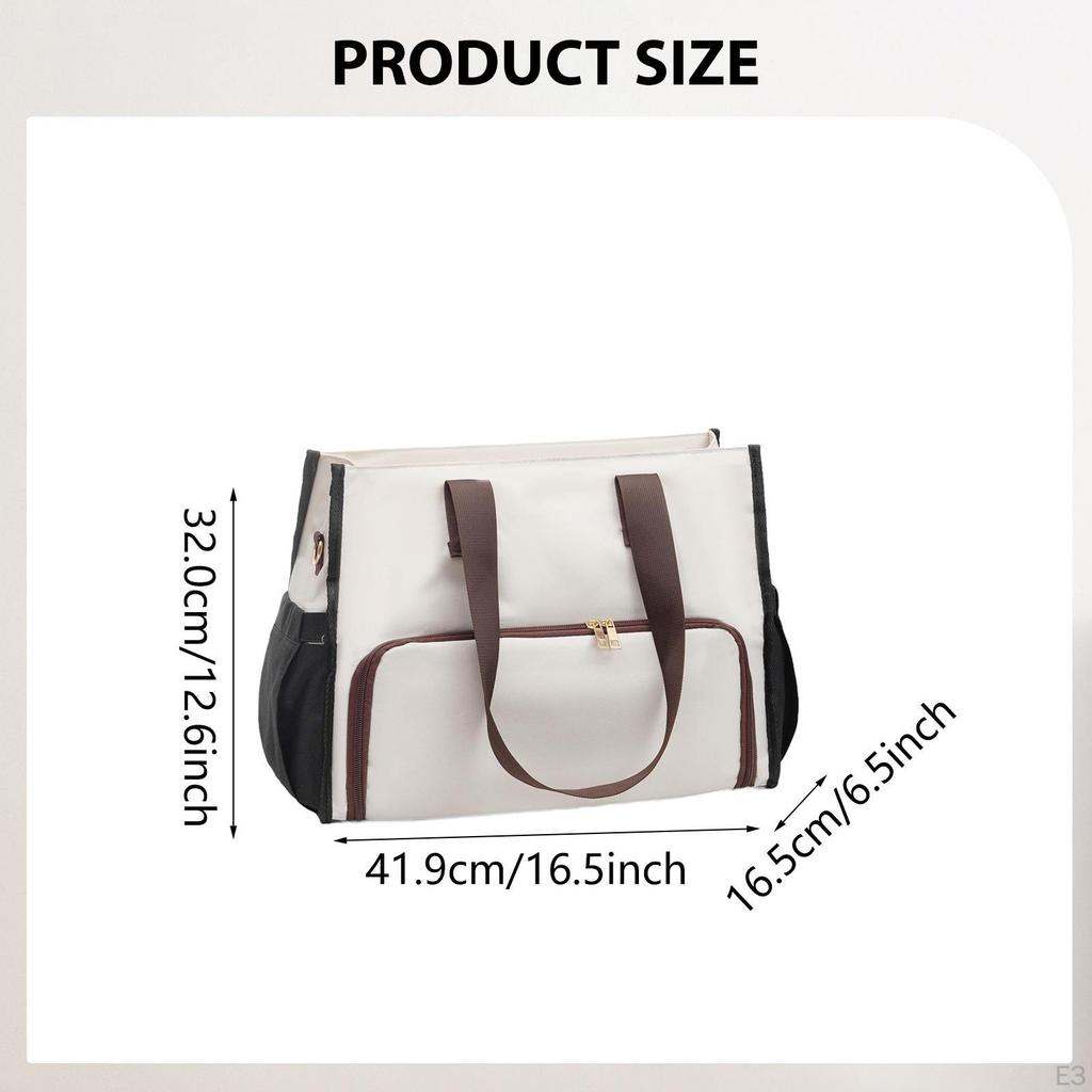 Insulated Shoulder Tote Portable Storage Bag Waterproof Women's Handbag Lunch Box for Business