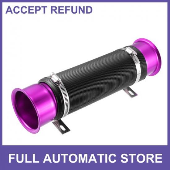 ONE 76mm 3inch Car Air Duct Hose Cold Air Turbo Intake Pipe Purple Universal
