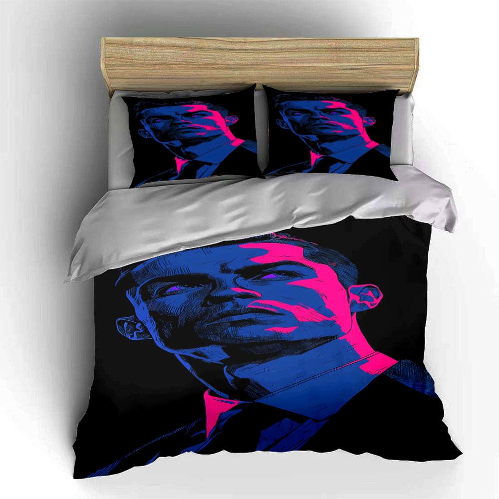 Portrait with blue highlights. Bedding sets Duvet cover sets Duvet covers Pillowcases(1* Duvet Cover 2* Pillowcases without duvet insert)