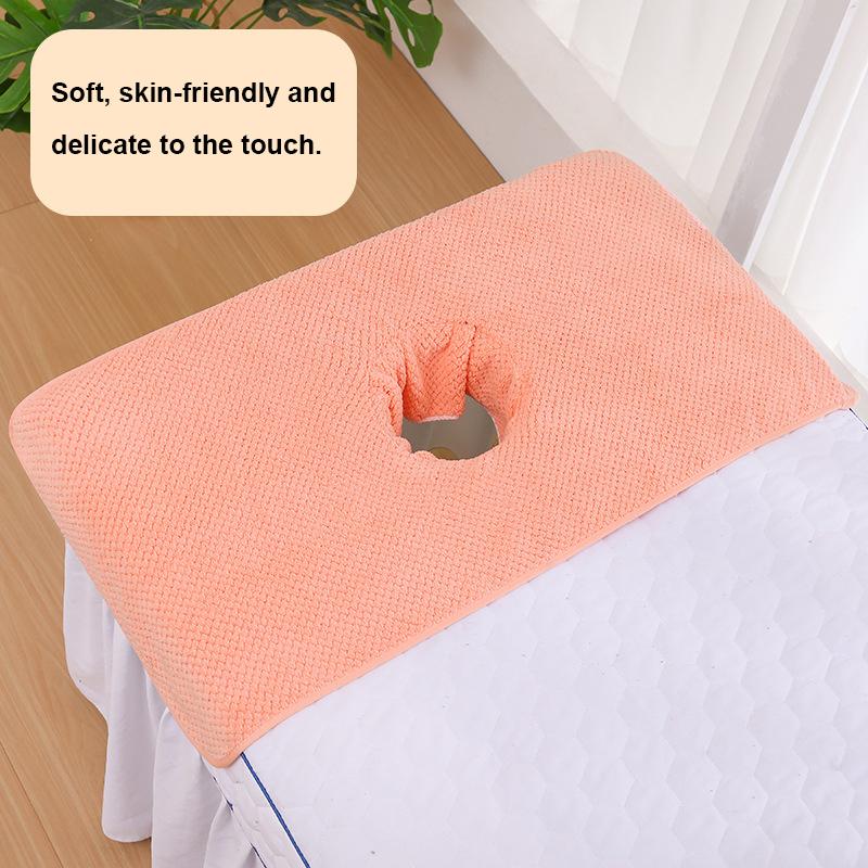 1PC Bed Bandana Pineapple Lattice Coral Velvet Spa Towel Massage Table Planking Face Towel 40*80CM