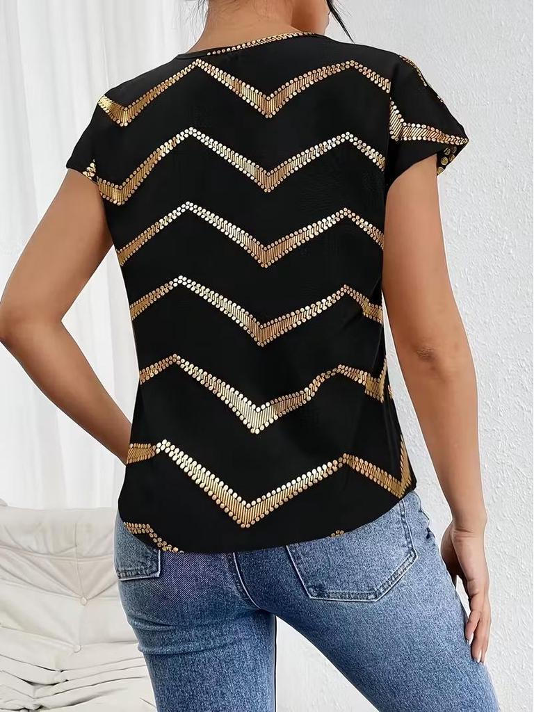 Women's 2025 Spring/Summer Round Neck Batwing Sleeve T-Shirt – Casual Elegance for Dates, Parties, Gatherings.