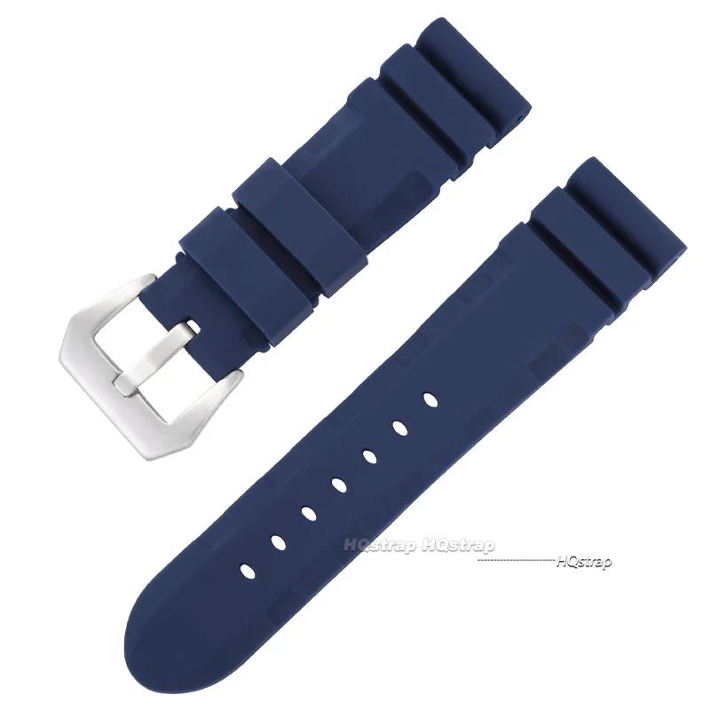 

22mm 24mm 26mm Silicone Watch Bands for Panerai Soft Sport Wristband Comfortable Rubber Strap Women Men Bracelet Accessories 26mm&no logo