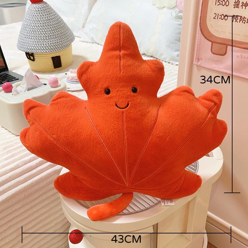 Creative Ginkgo Maple Leaf Pillow Plush Toy Doll Leaf Doll Girls Bag Keychain Pendant Ragdoll