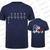 1N23456 Motorcycle Heartbeat Gear Shift Print T Shirt Motorbike Tee Print Race T-Shirt Autocycle Motorbike Speedometer T Shirt