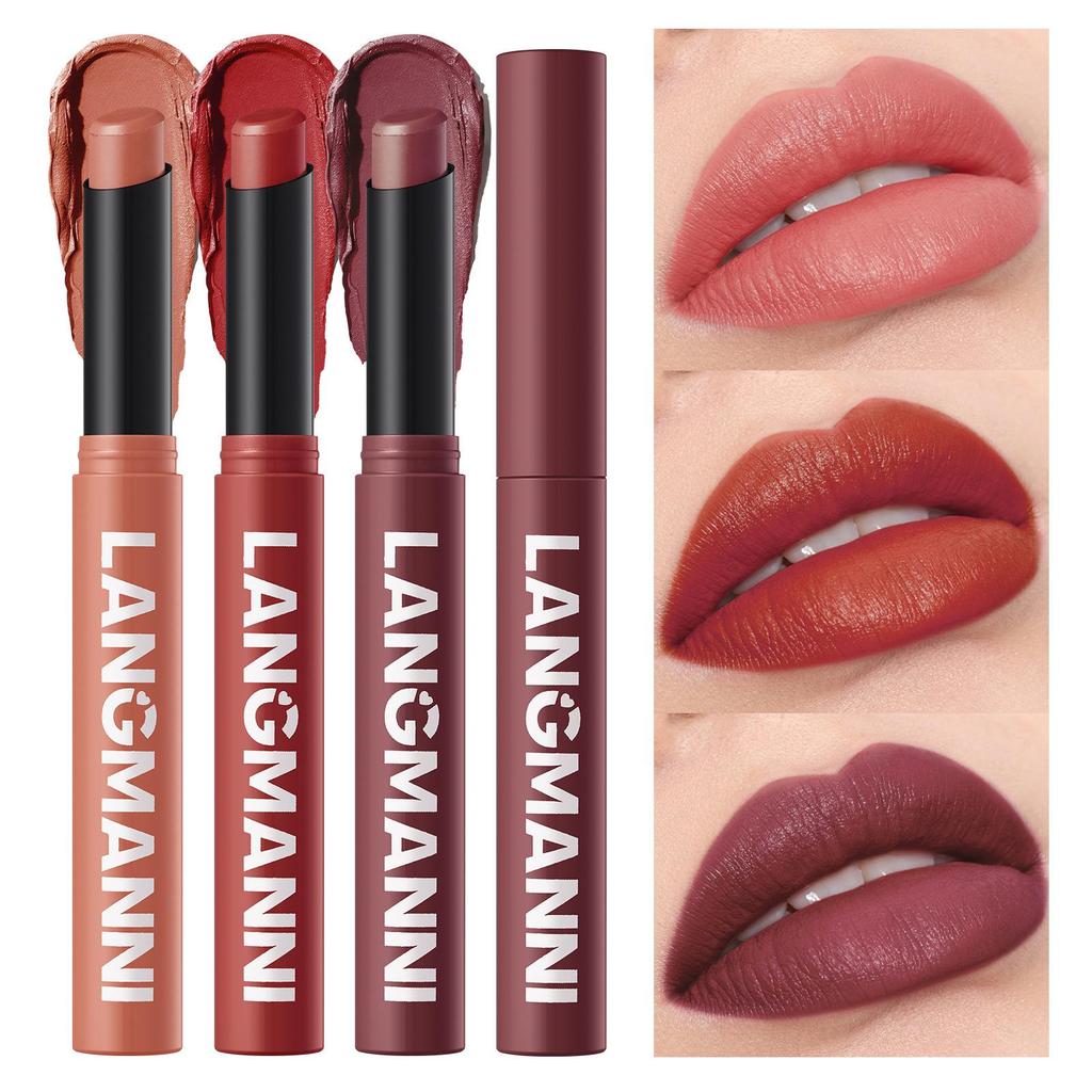 Nový rotujúci zamatový matný rúž Dlhotrvajúci vodeodolný rúž Nepriľnavý Cup Stain Tint Kozmetika Ceruzka Liner Makeup