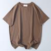 Export Export Tail Order Front Short Back Long Side Slit Short Sleeve T-shirt Men's Summer Easiest for Match Pure Color Raglan Sleeve Bottoming Shirt