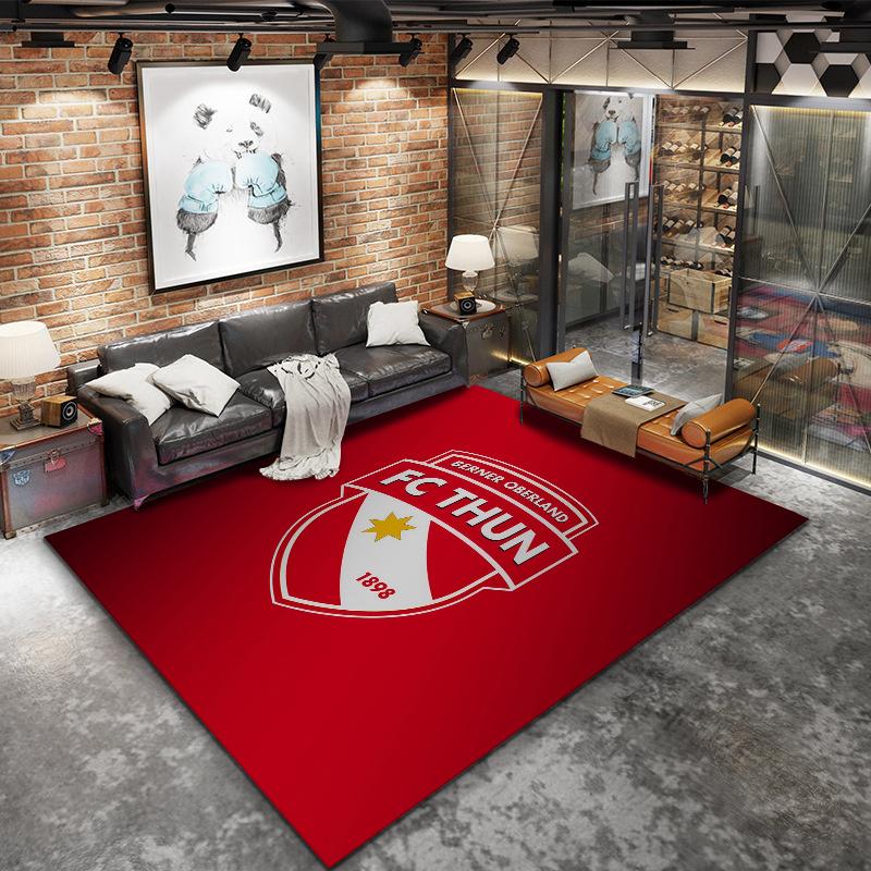 Fc Thun Logo Carpet Rug For Living Room Bedroom Home Sofa Decoration Kids Play Nonslip Floor Mat