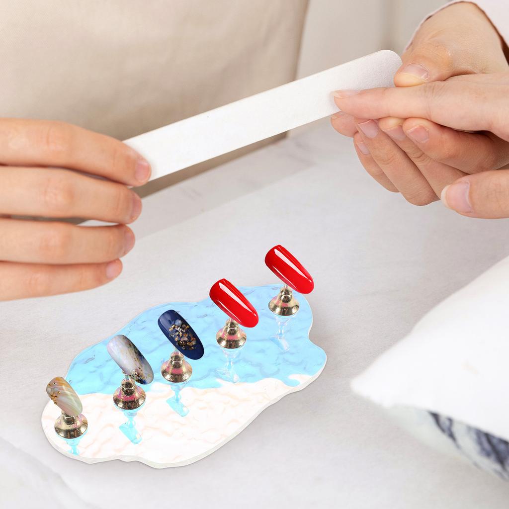 1Set Nail Tips Display Stand Aesthetic Functional Widely Used for Nail Art Practice and Decoration Press on Nails Stand