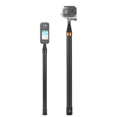 Kohlefaser Selfie-Stick für DJI Osmo Action Insta360 GoPro Action-Kamera Verlängerungsstangen mit 1/4" Loch für Stativ