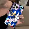 S-SonicS Anime For Iphone 15 14 13 Plus 17 16 12 11 Pro Max Matte Colored Silver Luxury Phone Cover