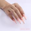 Elegant European French Long Nude Pink & White Summer Wearable Nails