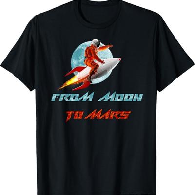 Astro-Mix Celestial Laughter and Interstellar Mars Shuffle T-Shirt
