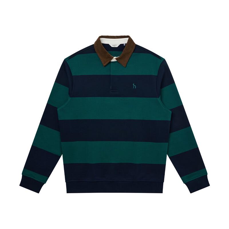 HAZZYS Men's Corduroy Wide Stripe Lapel Sweatshirt