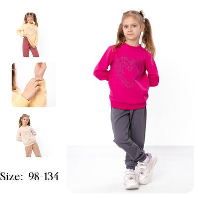Girls' Sportswear Set with Sweatshirt and Joggers Any Season 6063-057-33-7-1 HC