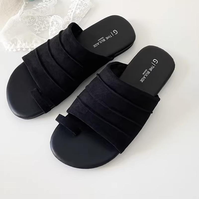 

Flats Women Slippers Clip Toe Fashion Shoes Summer Casual Woman Sandals 2025 Trend Travel Beach Flip Flops Cozy Zapatillas Mujer 40 чёрный