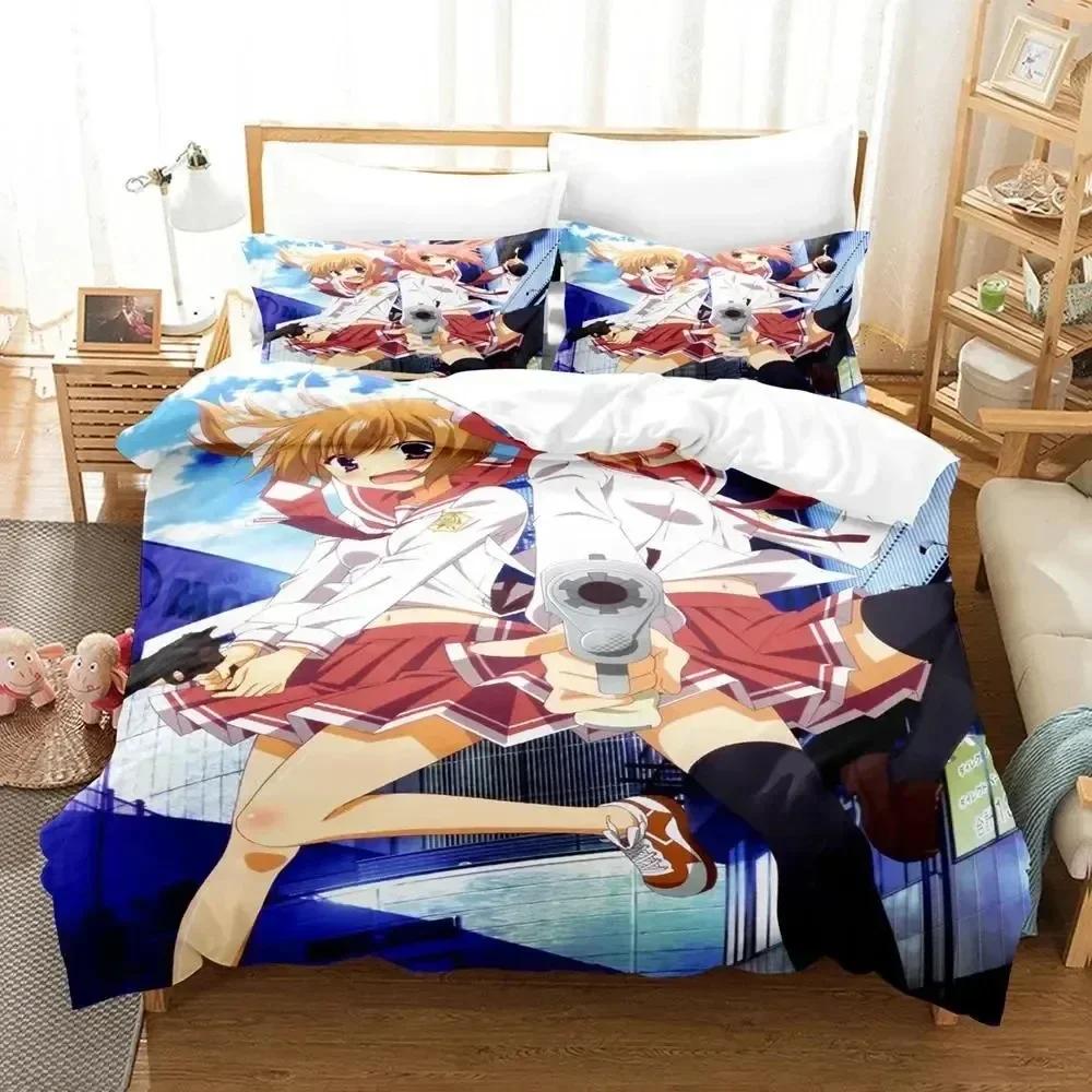 

Aria the Scarlet Ammo Hidan no Aria Bedding Set Printed With Pillowcase Duvet Cover Soft Queen King Size Bedclothes Home 70x133cm 2pcs