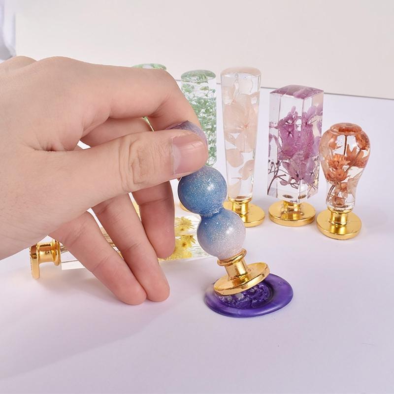 Stamp Handle Resin Mold Sealing Handle Mold Wedding Invitations Wax Seal Stamp Handle Mold for DIY Crafts Crystal