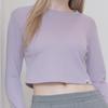 Duran Ribbed Finger Hole Crop T-Shirt Dtf3W-4120 3Colors