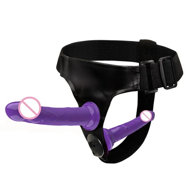RTET Double Penis Pants Realistic Dildo Vibrator Big Dick G Spot Stimulator Vagina Massager  Adult Sex Toys for Woman Lesbian 18