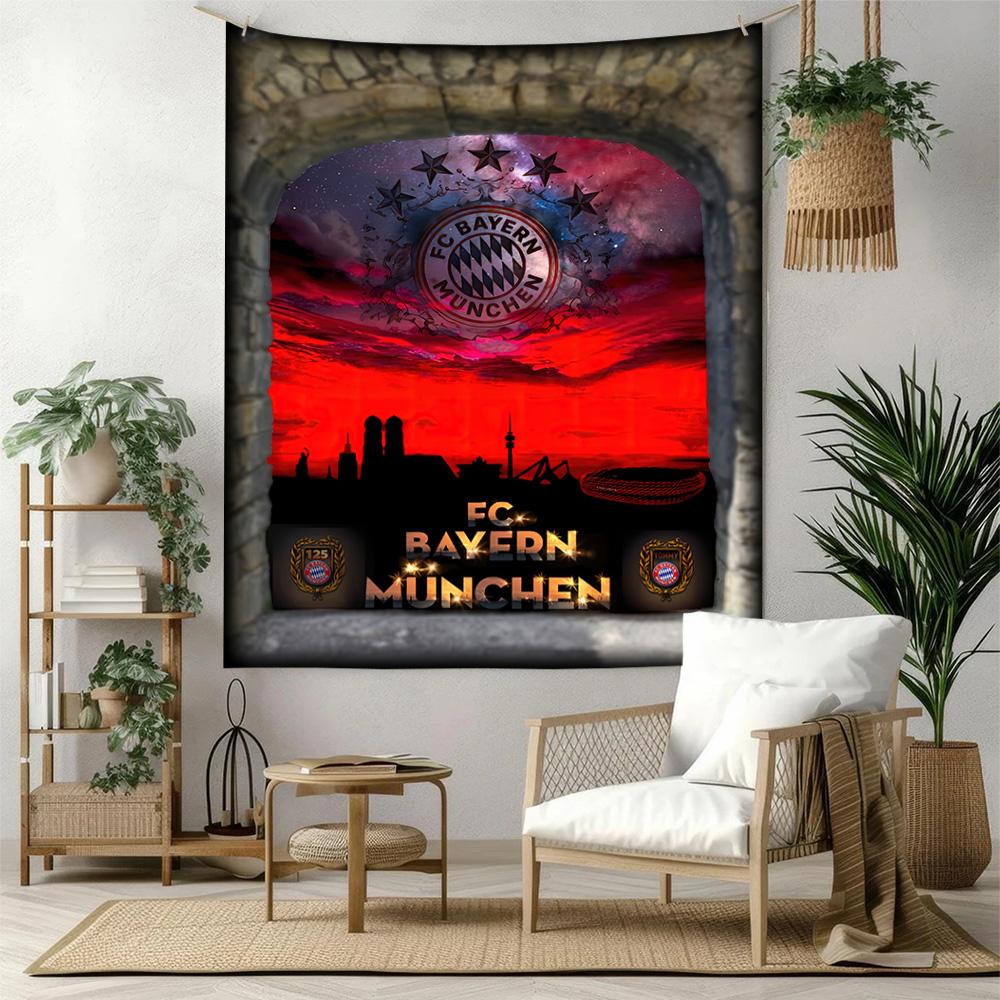 Bayern Munich Wall Decor Tapestry Art For Pet Memorial Birthdaywedding Party Backdrop Family Gift
