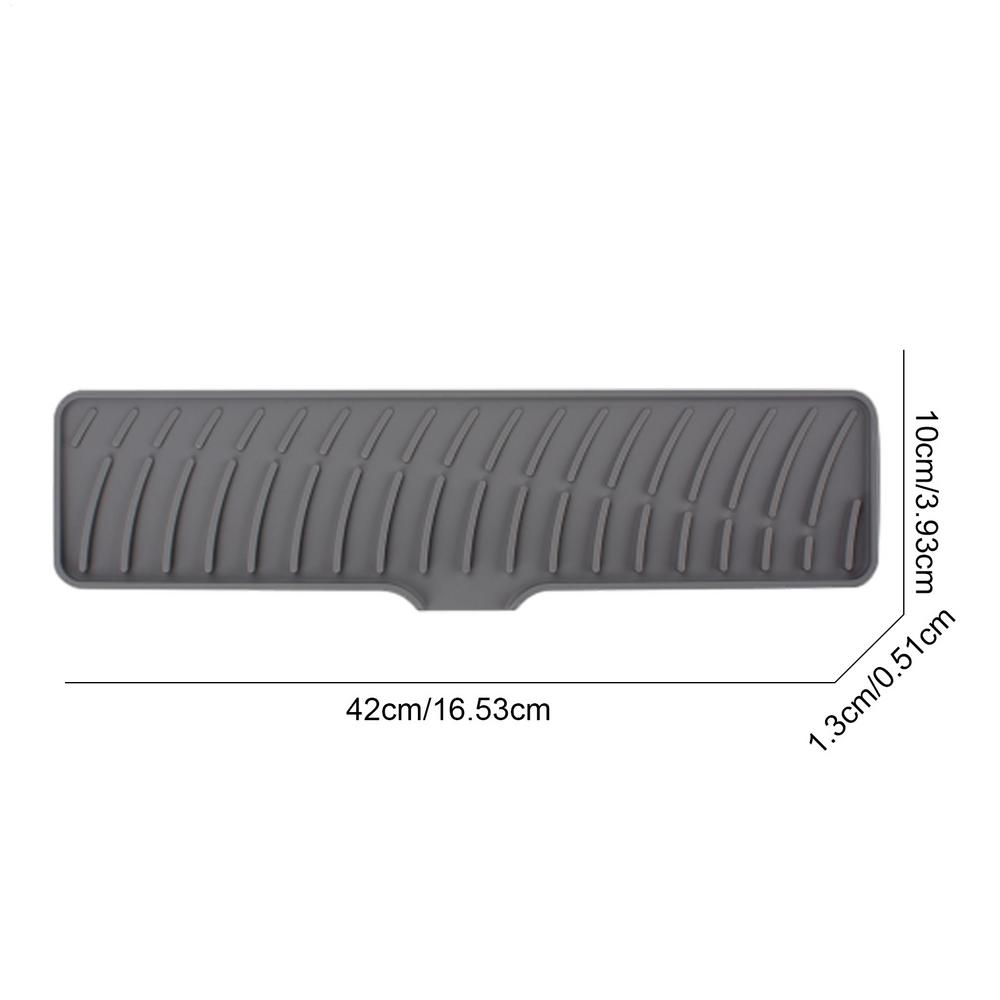 Silicone Faucet Splash Pad Kitchen Foldable Drainage Mat Multipurpose Toilet Soap Storage Slopes Design For Rapid Drainage