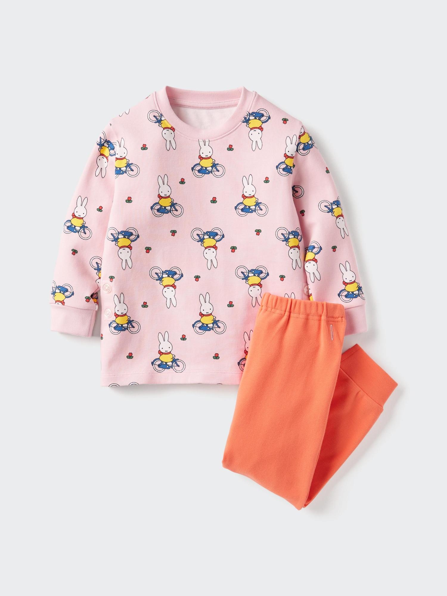 

Uniqlo Книга с картинками Bt Пижама с длинным рукавом A 10 PINK/BABY 120