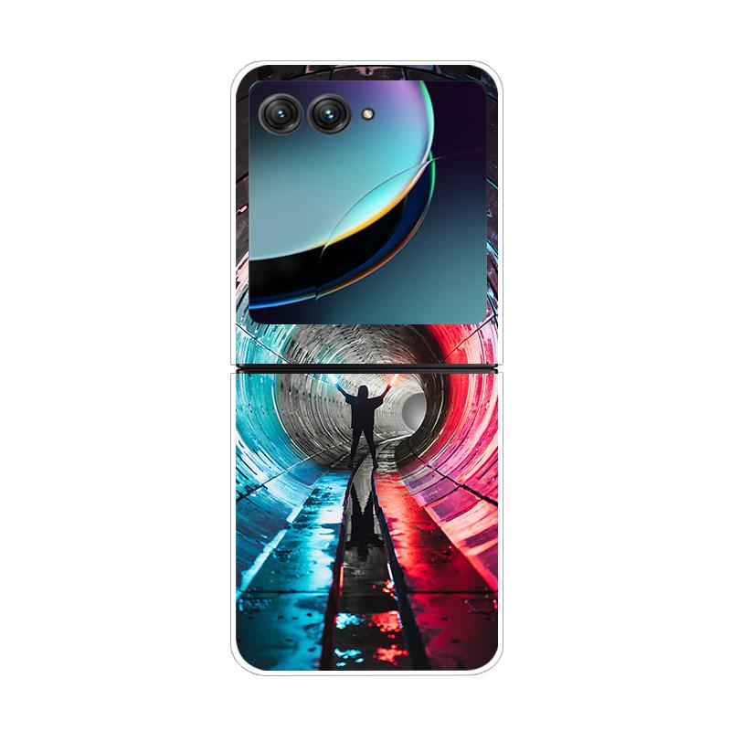 For Moto Razr40 Ultra 5G Case Plastic Wolf Lion Marble PC Hard Back Covers for Motorola Razr 40 Ultra Razr+ Razr4 2023 Capa