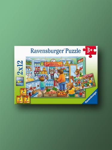 

Let s Go to the Market 2x12 Piece Ravensburger Age 3 Puzzle