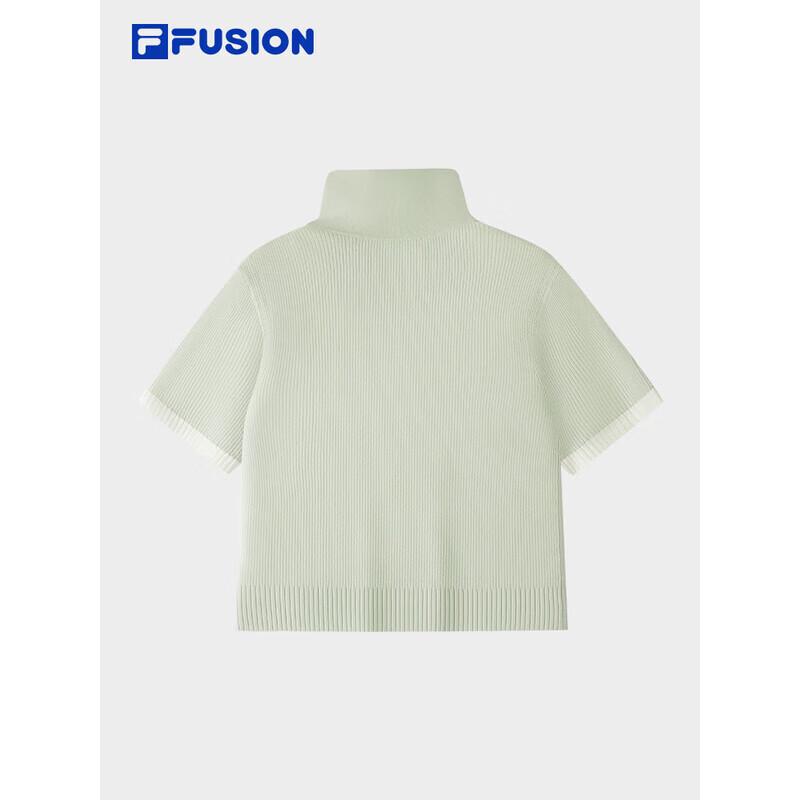 FILA FUSION Women's Stand Collar Knitted Short Top