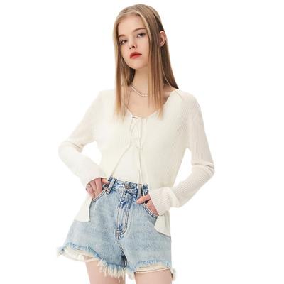 Jinyujie Women's Silk Blend V-Neck Knit Cardigan
