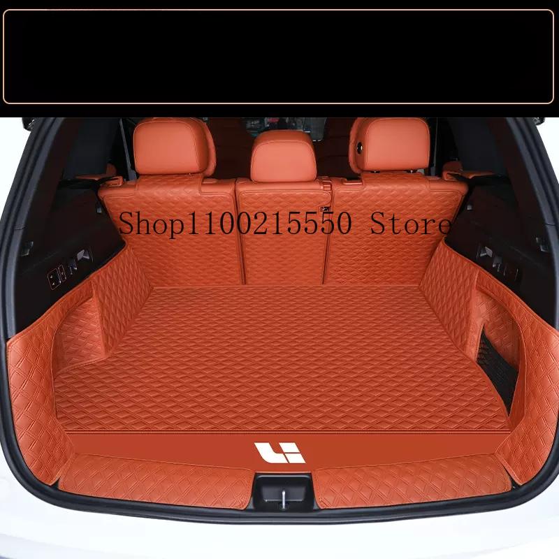

Для LEADING IDEAL LiXiang L7 2024 коврик для багажника с полной окантовкой и модифицированной отделкой из кожи, обивочные аксессуары для багажника автомобиля E