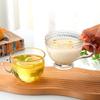400ml Glasbecher mit vergoldetem Griff