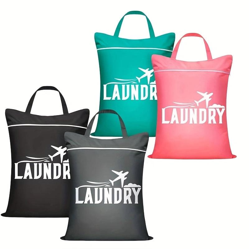 1pc Large Washable Travel Laundry Bag, Suitable for Diapers, Dirty Clothes, Swimwear, Gym, College Dormitory Wet and Dry Bags