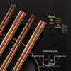 Wang Mazi Ancient Charm Antibacterial Wenge Wood Chopsticks - 10 Pairs