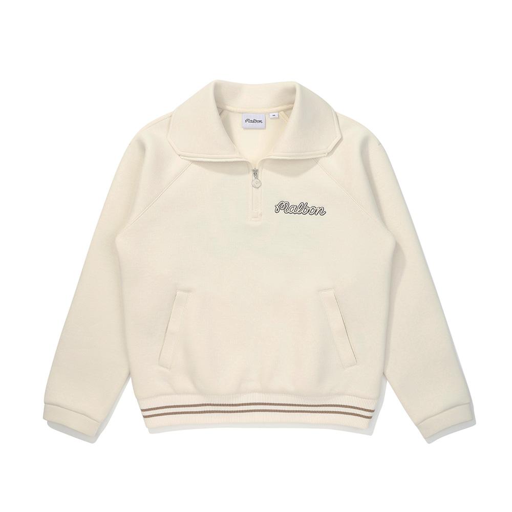 MALBON GOLF Women'S Airy Half-Zip Sweatshirt Cream (Woman)