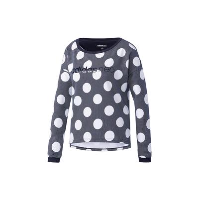 Neo Casual Sports Crew Neck Pullover Sweatshirt Women Sweatshirt Legendary-Ink-Blue CD2442
