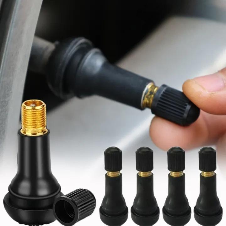 10/25pcs TR413 Automobile Tire Air Nozzle Snap In Type Rubber Valve Tool Set Tubeless Tyre Valves Stems Durable Car Accessories