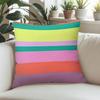 Vibrant Color Bands Square Jacquard Pillow Cover for Sofa Office Waist Cushion Cover Home Decorative Pillowcase