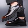 Fashion Casual Business Men's Leather Shoes Minimalist and trendy design styles Outdoor street  Thick soled adult Black classic shoes