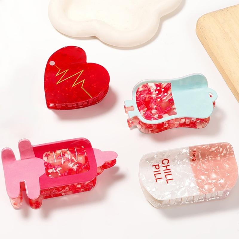 Cartoon Shark Hair Clip Cute PVC Jaw Claw Clip For Women Strong Hold Hairpins Hair Accessory For Daily Use And Parties