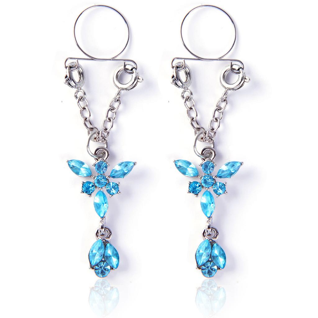 Menschlicher Punktionsschmuck Mode Persönlichkeit Vermiculit Schmetterling reguliert gefälschte Brustring-Accessoires