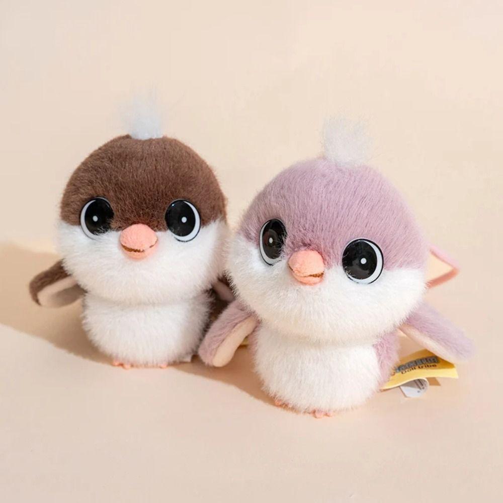 Plush Animal Bird Plush Toy PP Cotton Sparrow Plush Toy Plush Tit Bird Pendant  Home Decor